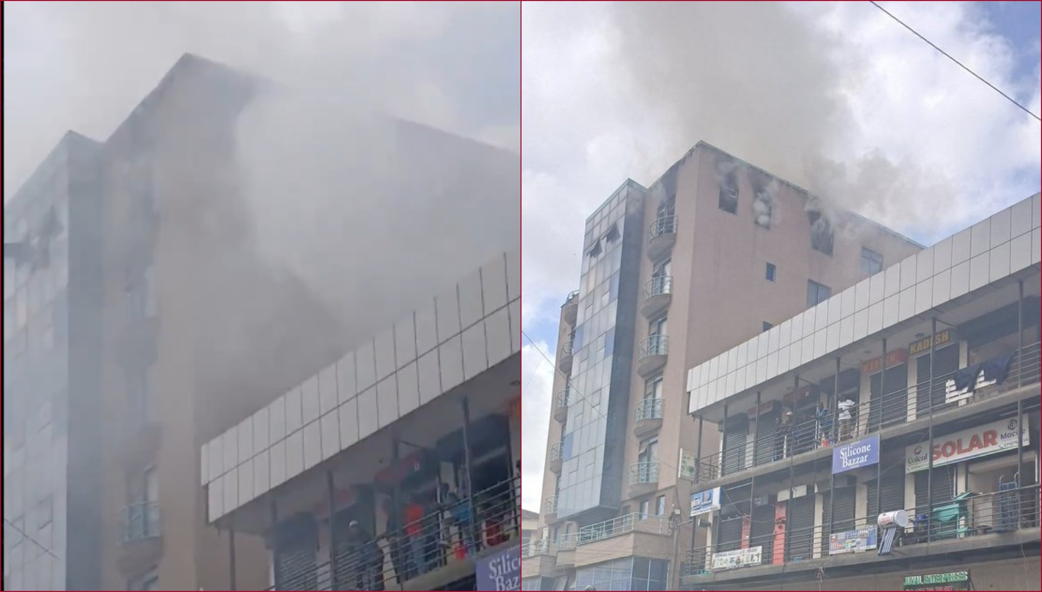 The top floor of a building on River Road was destroyed by fire.
